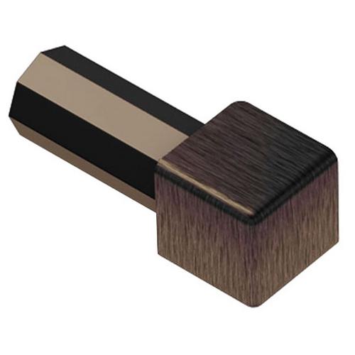 Schluter Quadec Corner For 1 2in Brushed Antique Bronze Anodized