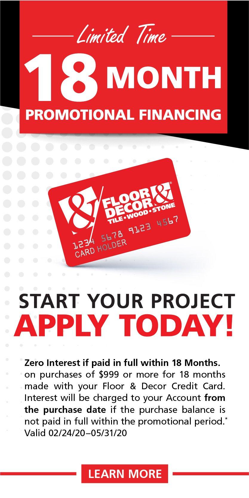 Limited time 18 Month Financing