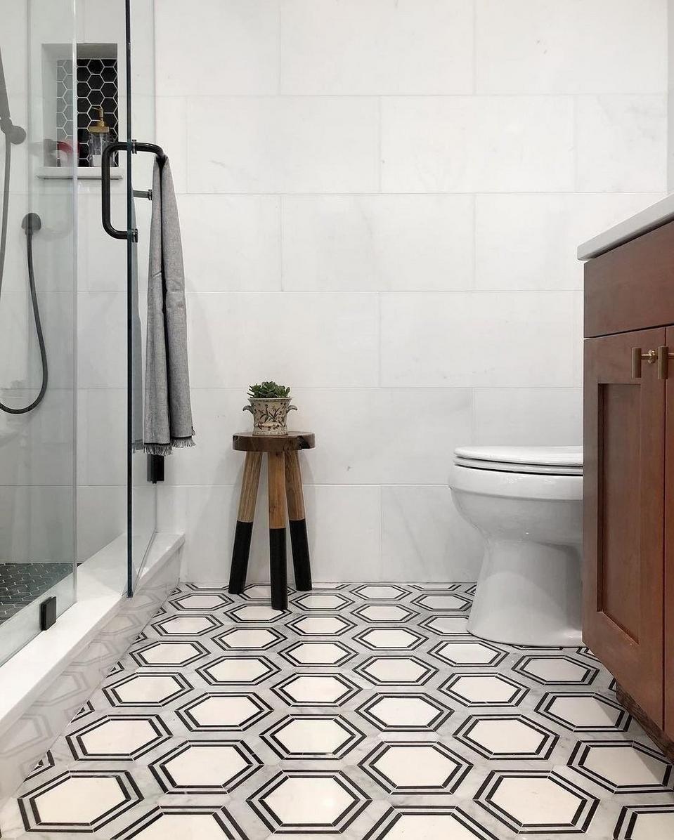 Inspire F D We Knew Hexagons Would Be A Big Trend But Didn T Realize Just How Much Ground They D Cover This Carrara Thassos Hexagon Waterjet Marble Mosaic Seems To