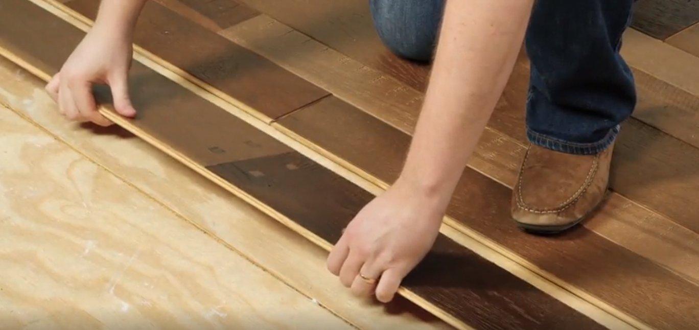 how to lay first row of hardwood floor