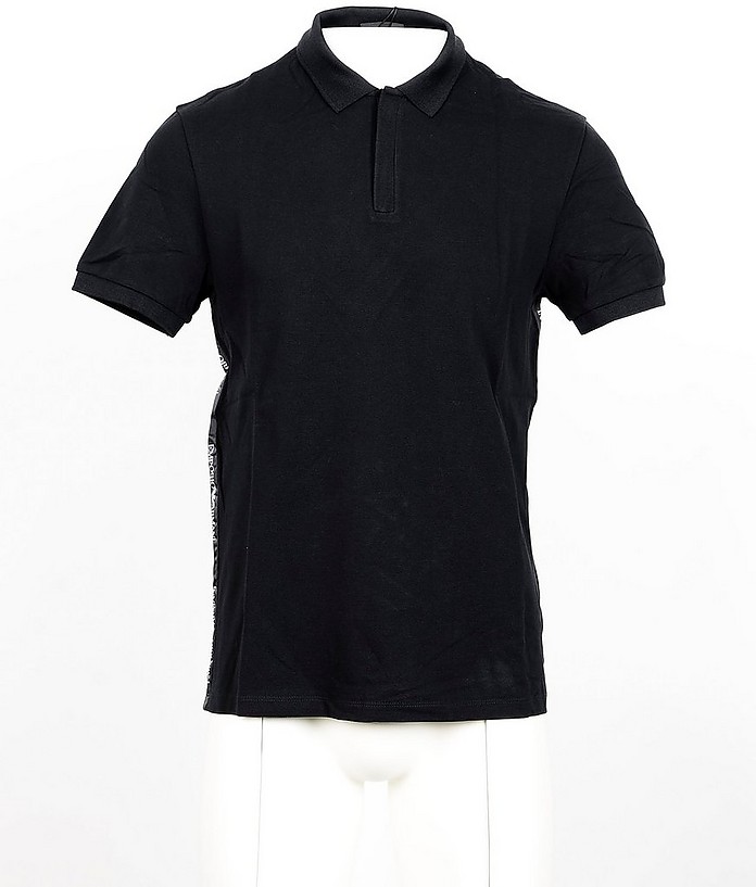 Black Cotton Men's Polo Shirt - Emporio Armani