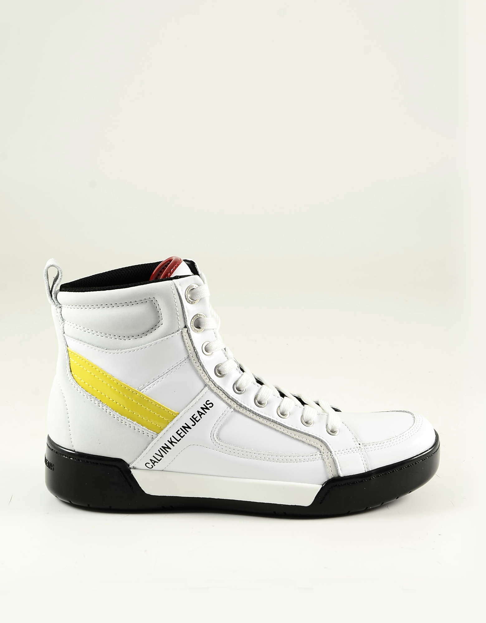 Klein Collection White Leather High-Top Men's Sneakers IT FORZIERI