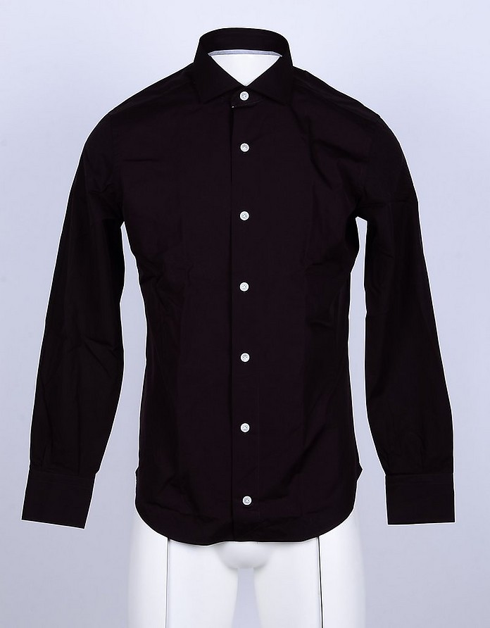 Bordeaux Cotton Men's Shirt - Eleventy