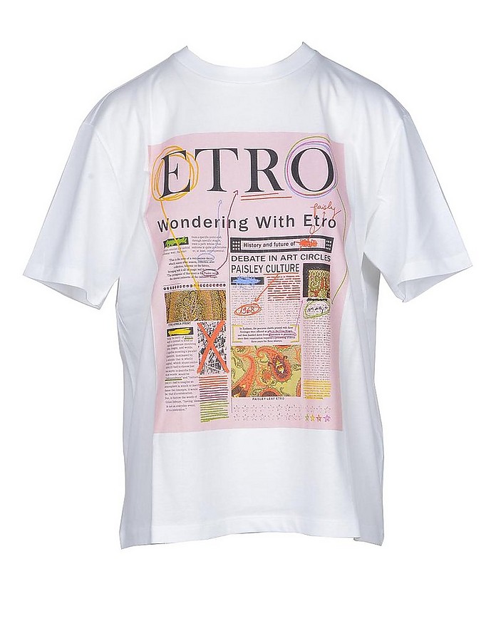 Women's White / Pink Tshirt - Etro