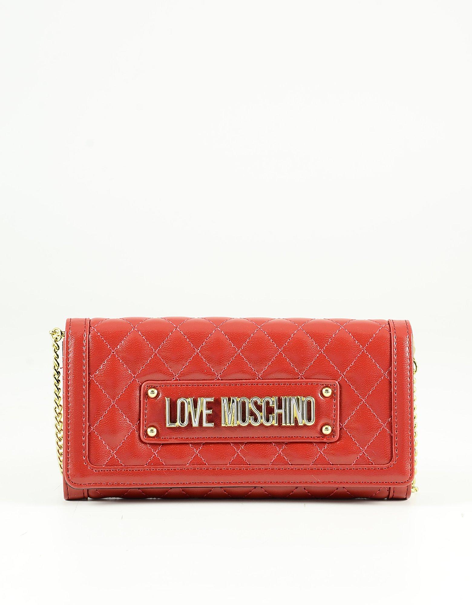 Red Quilted Eco-Leather Women's Wallet 