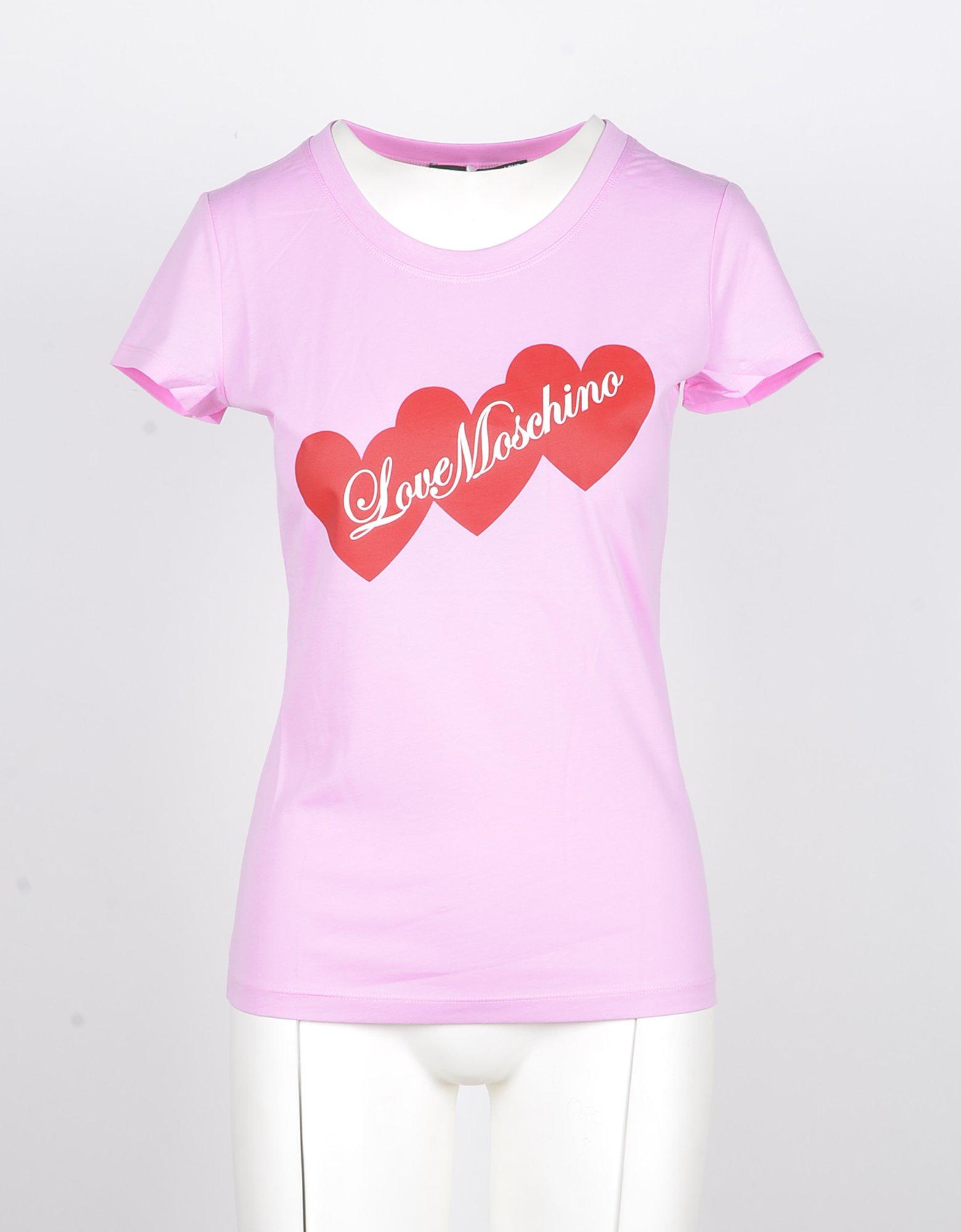Love Moschino Women's Pink Tshirt 38 at 
