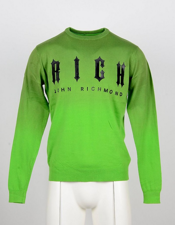 Acid Green Cotton Men's Jumper - John Richmond