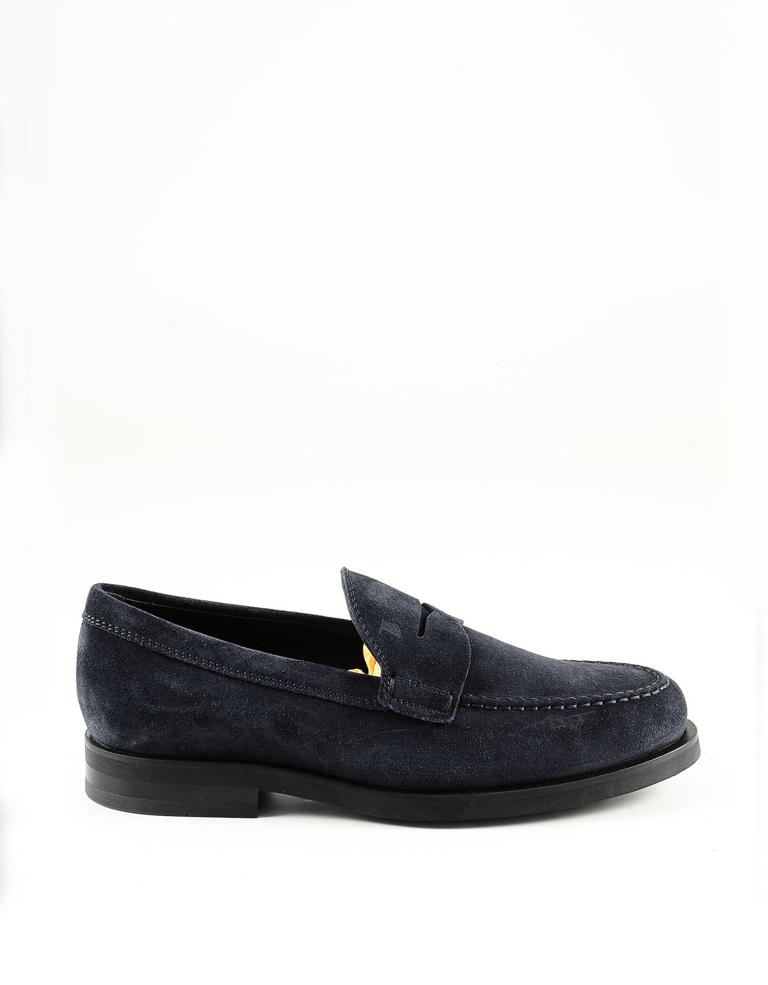 Tod's Blue Suede Men's Loafer Shoe 41 IT at FORZIERI UK