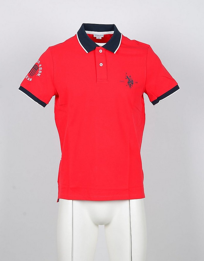 Red Cotton Men's Polo Shirt - U.S. Polo Assn.