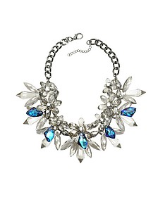 Halskette Floral mit Kristallen