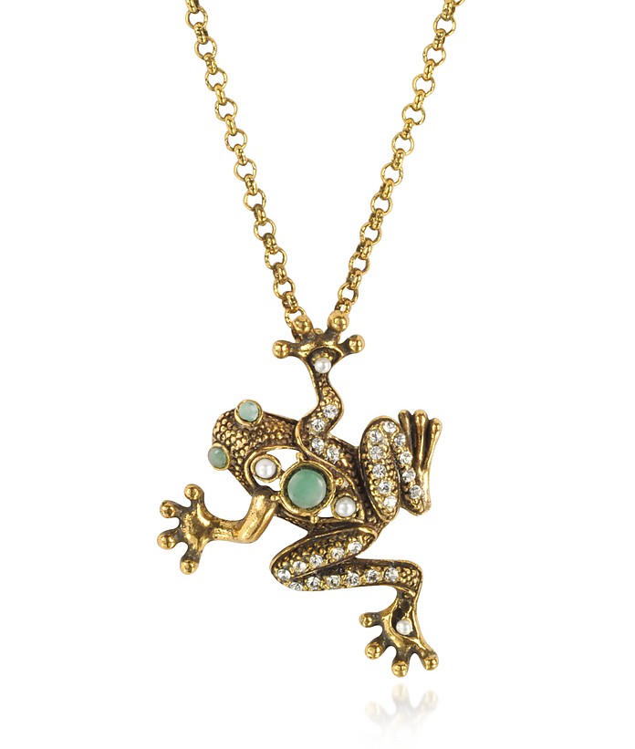 Brass Frog Necklace - Alcozer & J