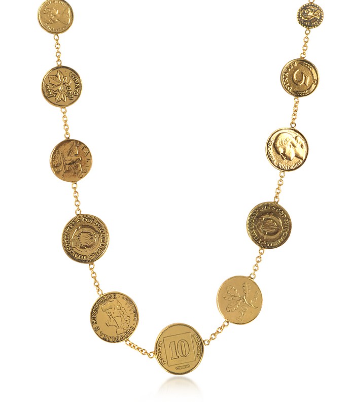 Brass Coin Necklace - Alcozer & J