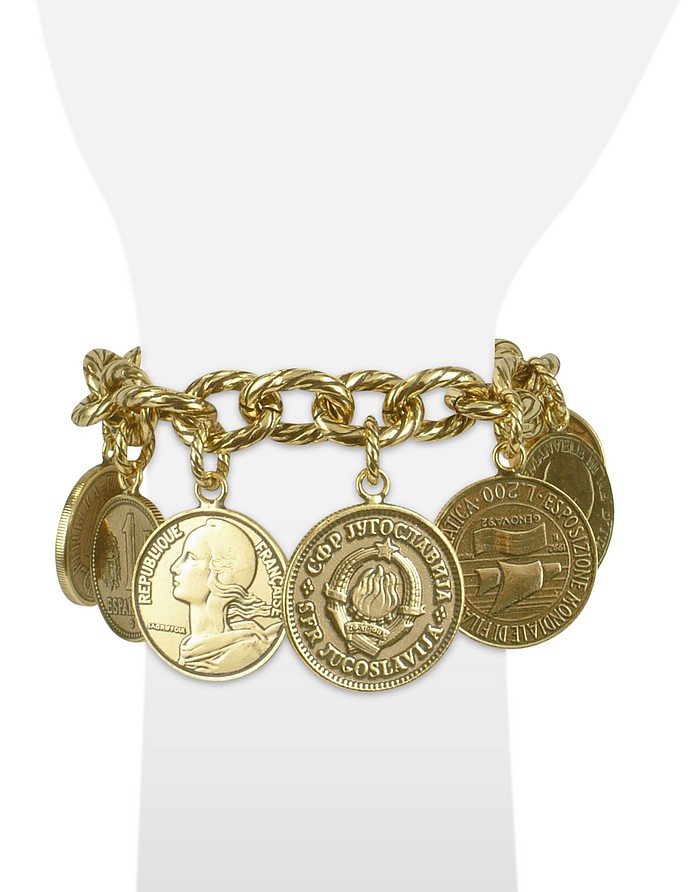 Alcozer & J Coin Charm Bracelet at FORZIERI