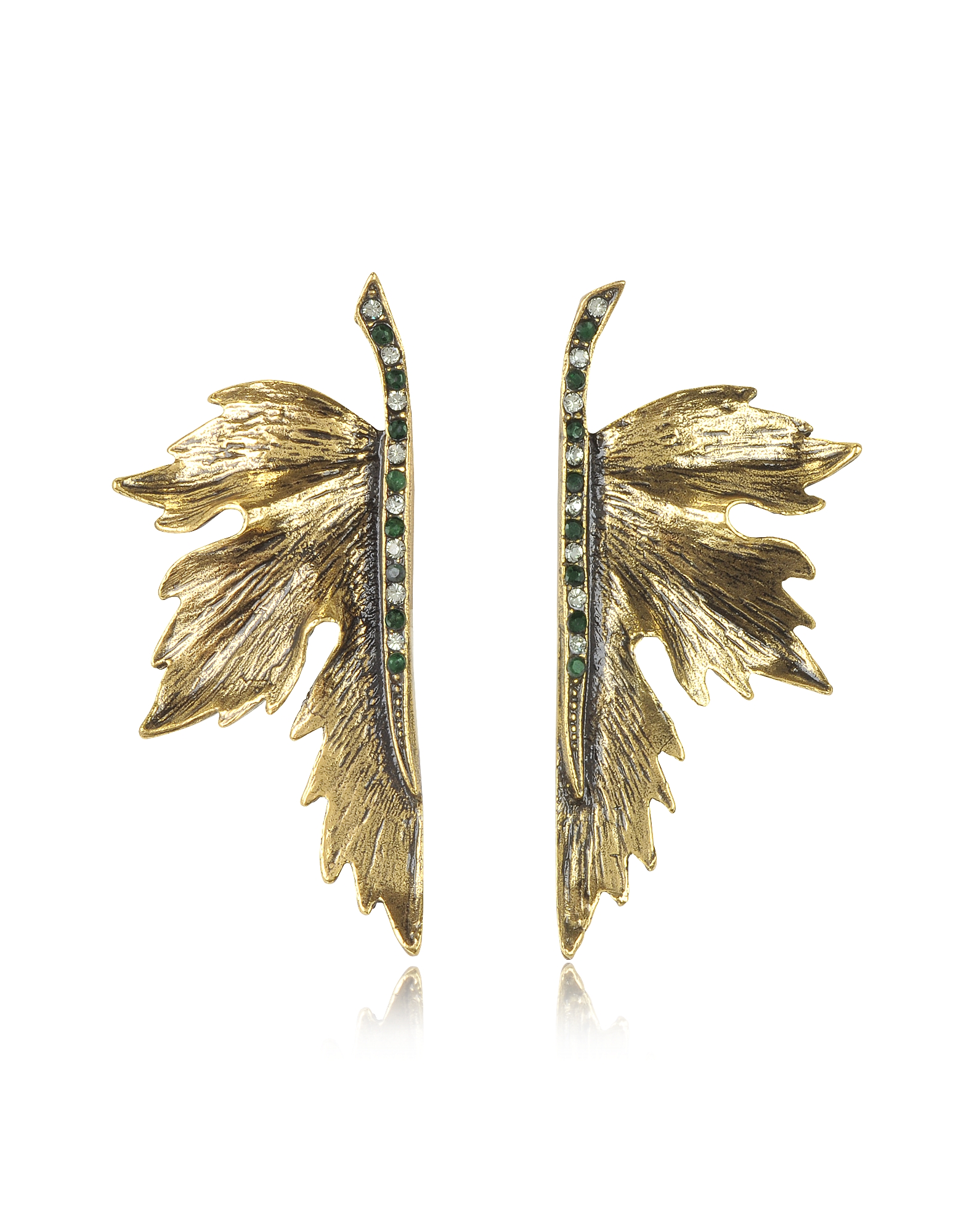 Alcozer & J Designer Earrings Nymph Goldtone Brass Earrings In Doré