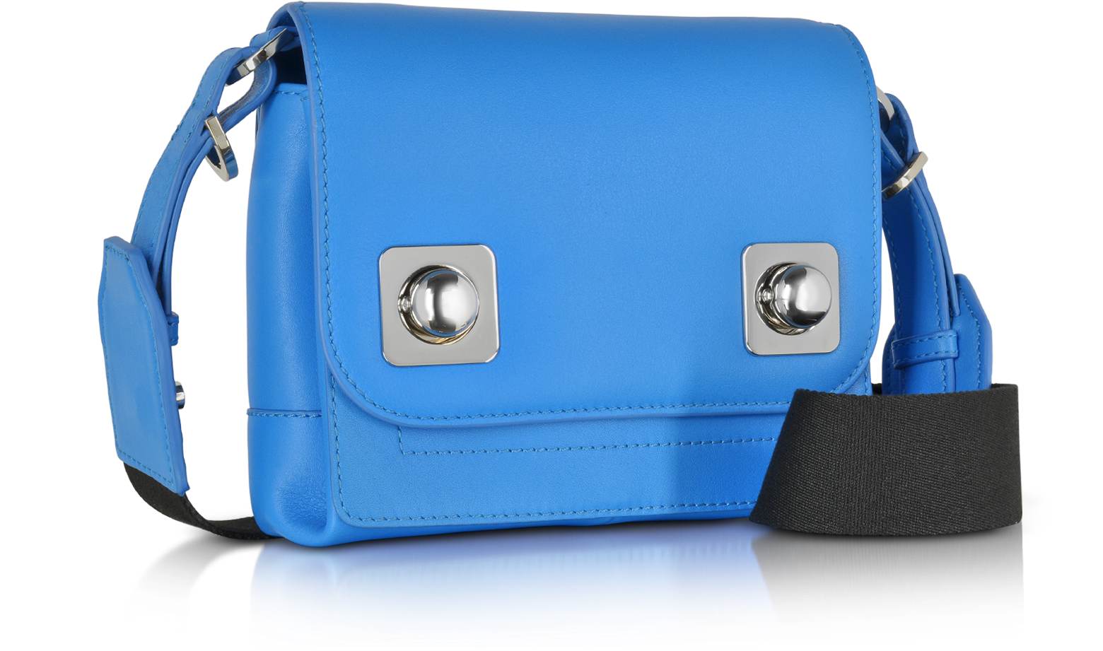 Carven Cornflower Leather Small Crossbody Bag at FORZIERI