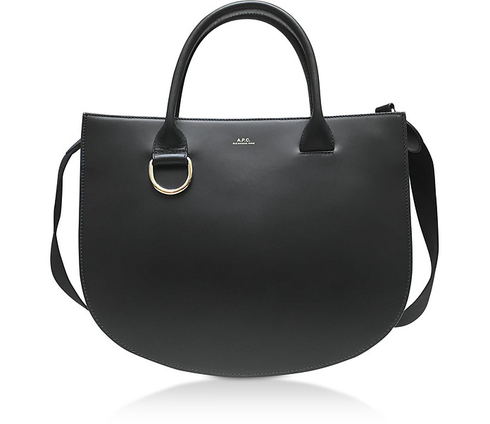 Marion Black Leather Tote Bag - A.P.C.