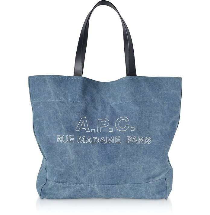 Denim and Leather Ingride Tote Bag - A.P.C.