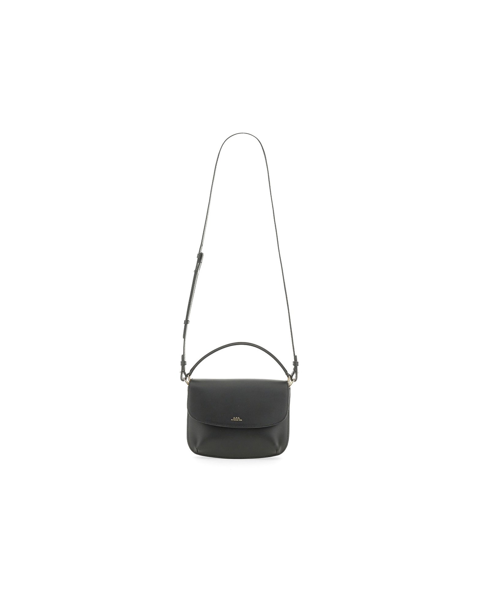 A.p.c. Sarah Leather Shoulder Bag In Black