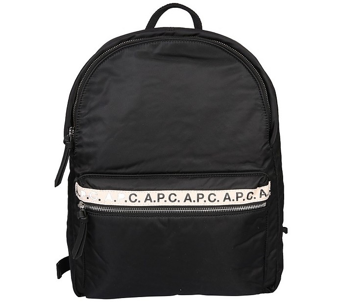 Black Nylon Backpack With Logo - A.P.C.