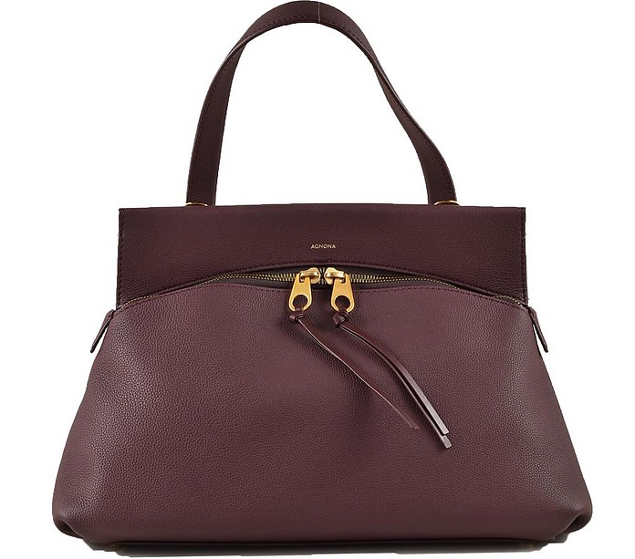 Women's Bordeaux Handbag - Agnona