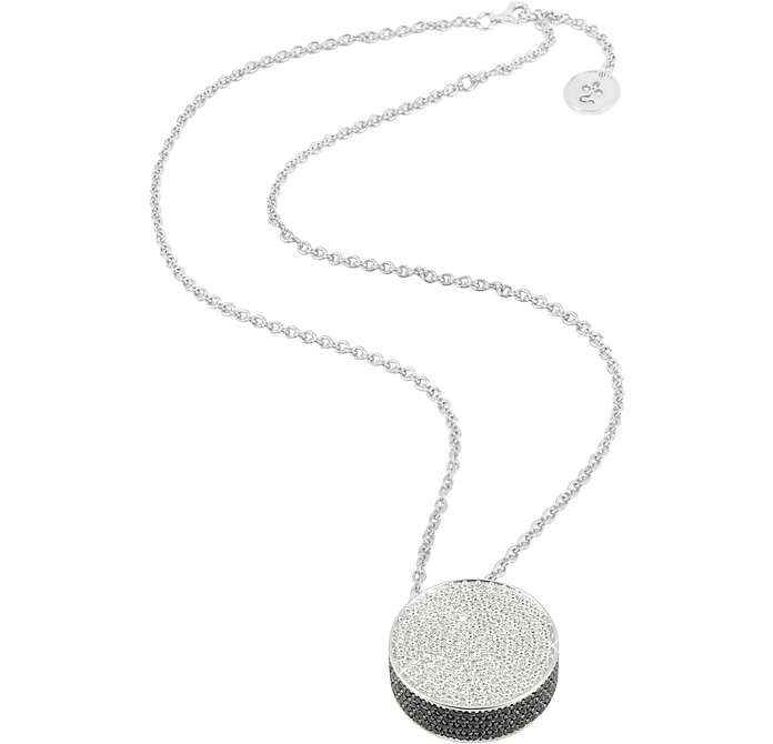 Zircon Disc Pendant Necklace - Azhar