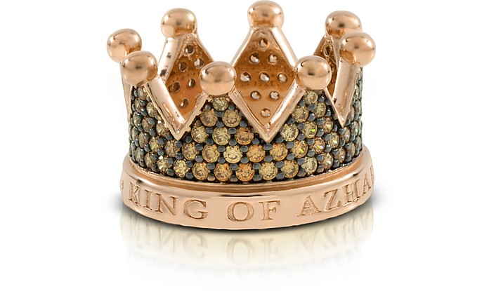 Re Silver and Zircon Crown Ring - Azhar