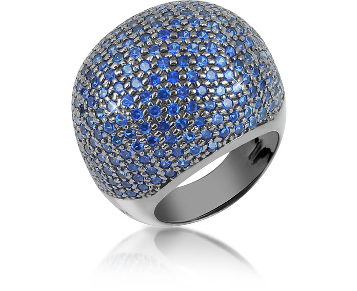 Blue Cubic Zirconia Fashion Ring - Azhar