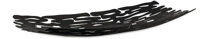 Bark Black Stainless Steel Bread and Breadstick Basket - Alessi