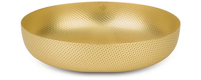 Golden Brass Round JM17 Extra Ordinary Basket  - Alessi