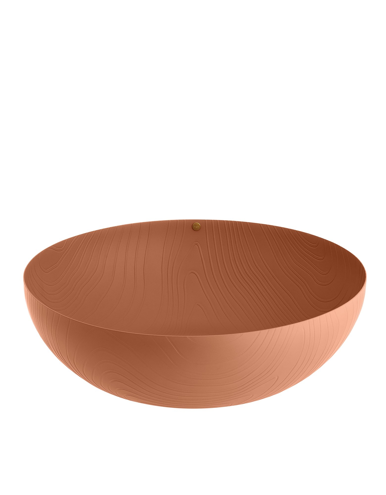 Alessi Cuisine Veneer - Bowl In Steel And Brown Colored Resin