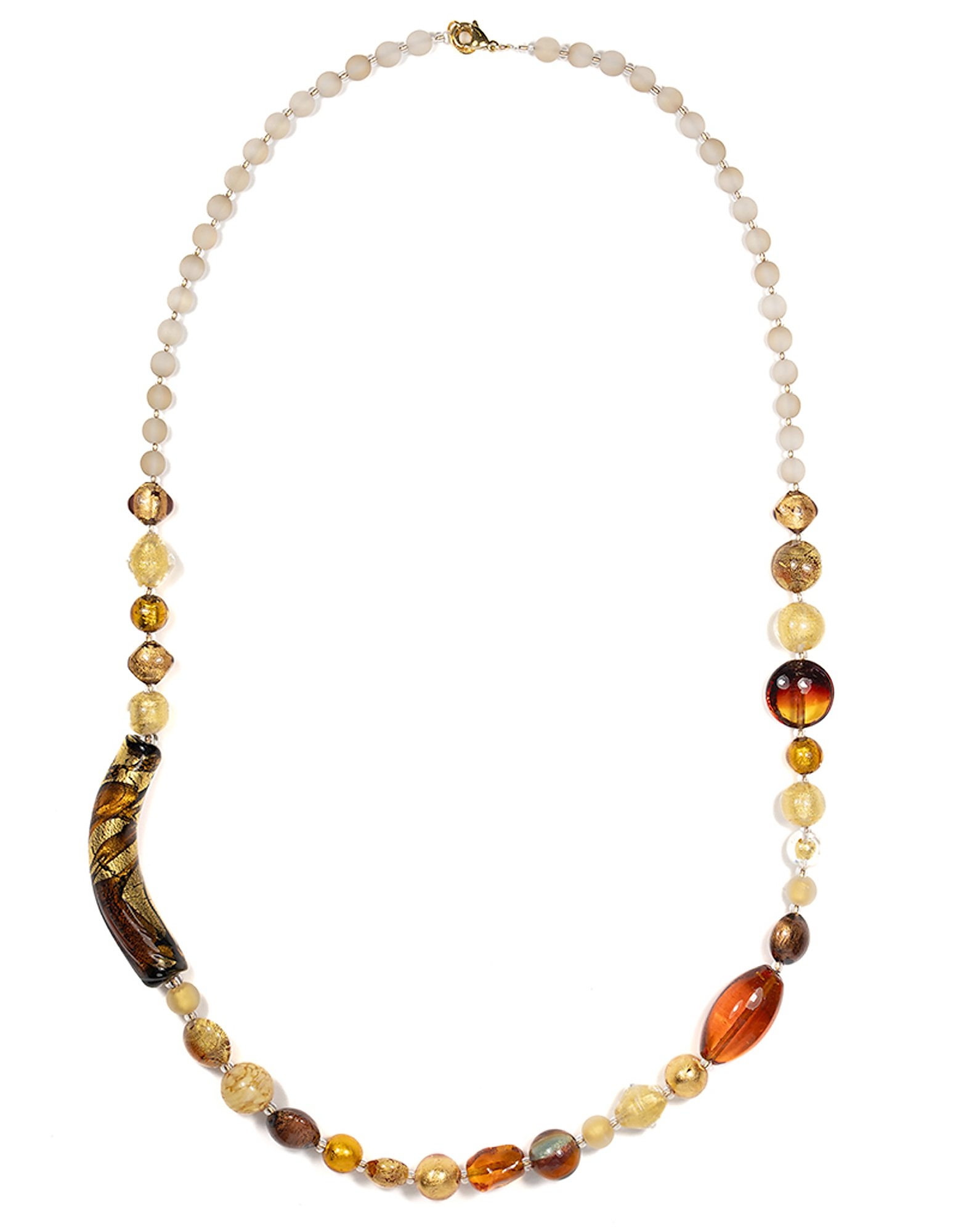 Antica Murrina Designer Necklaces Amber Large Carnival Necklace In Orange