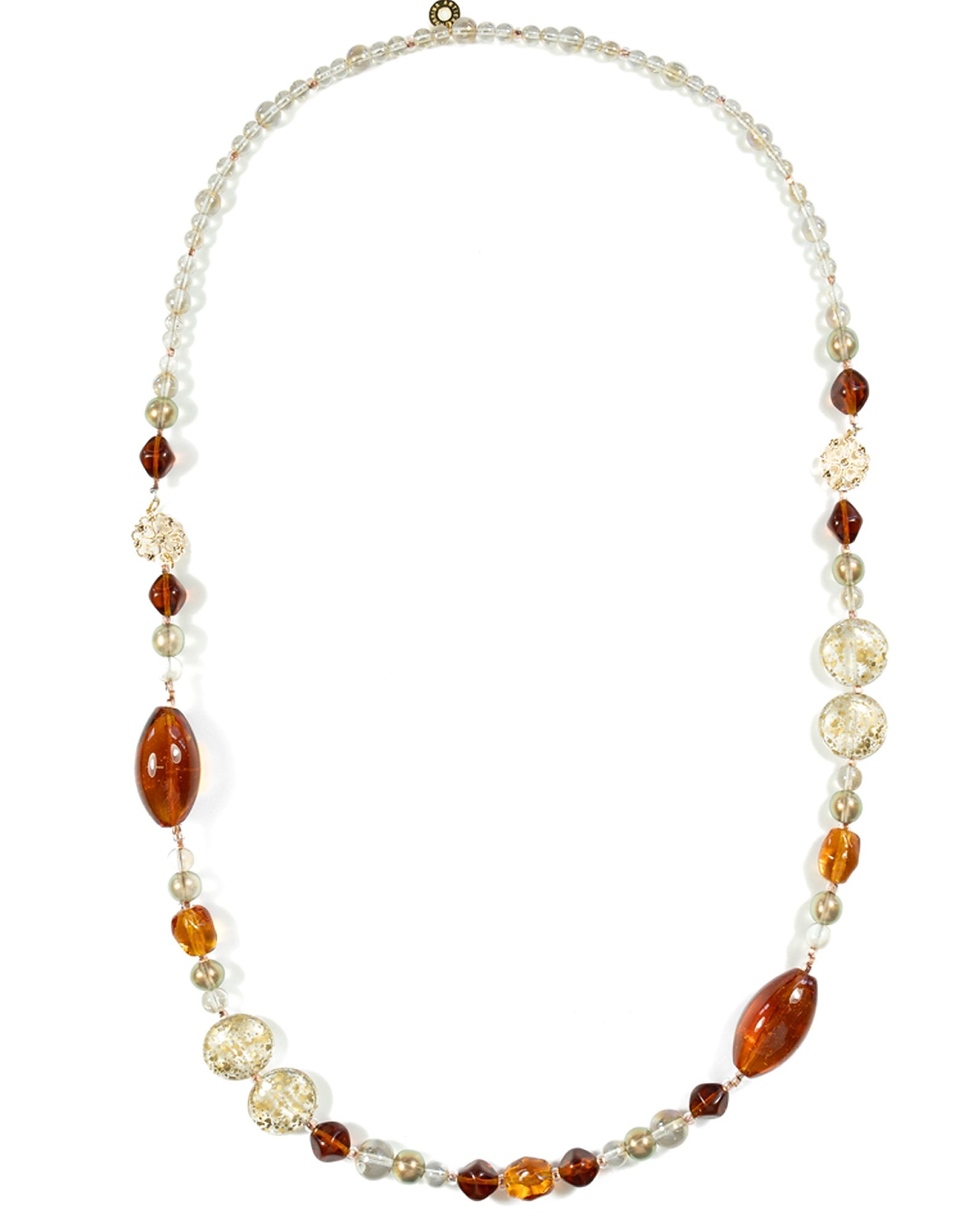 Antica Murrina Designer Necklaces Serenity Amber Large Necklace In White