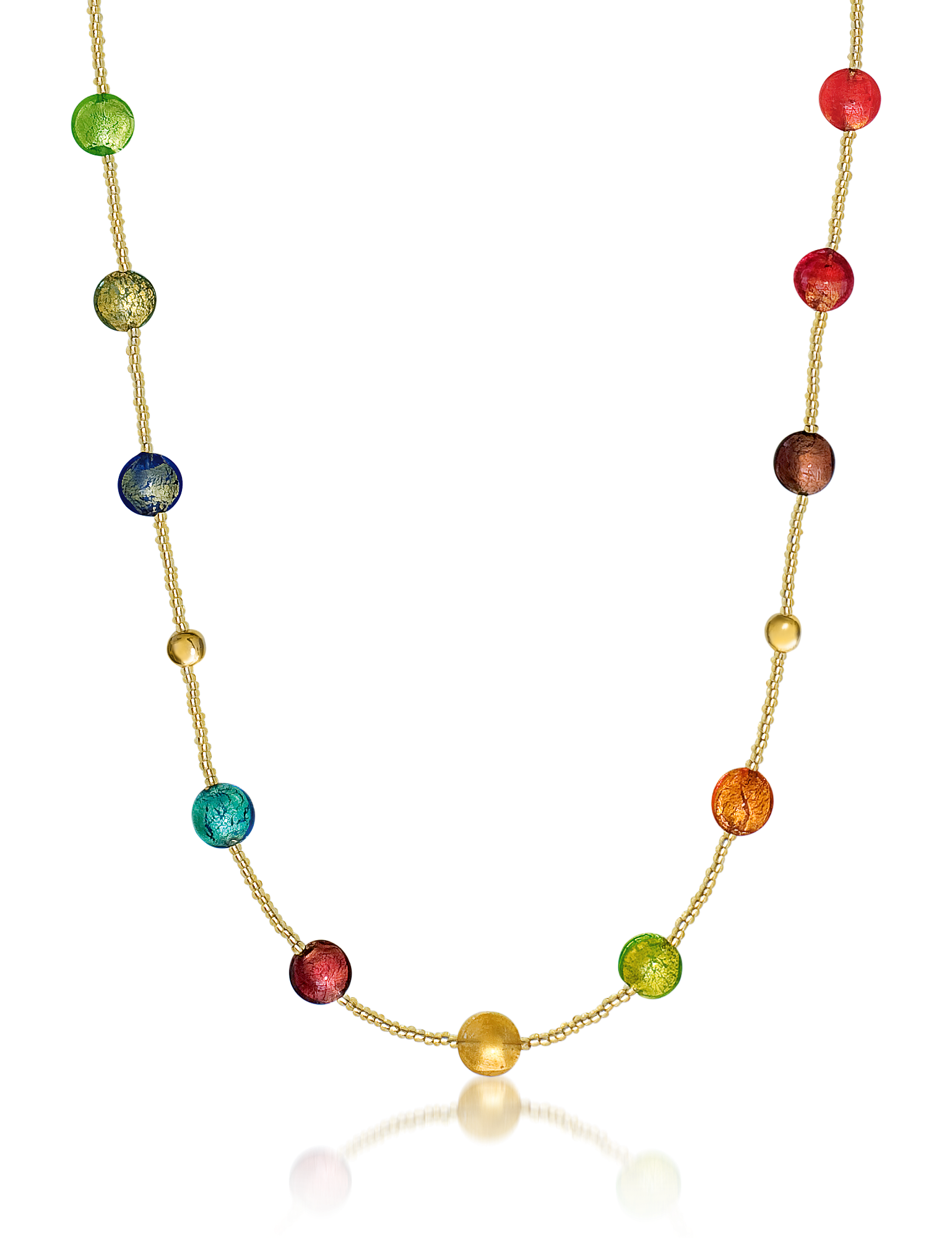 Antica Murrina Gold Frida - Murano Glass Long Necklace at FORZIERI