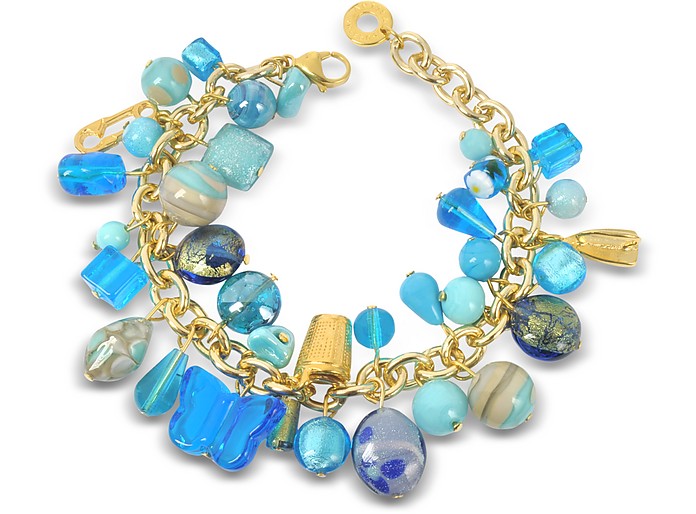 Marilena Murano Glass Marine Charms Bracelet  - Antica Murrina Veneziana