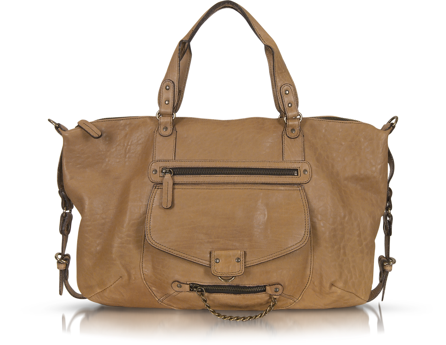 Abaco Brown Odelia Large Leather Tote at FORZIERI