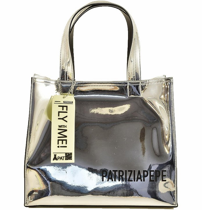 Women's Silver Handbag - Patrizia Pepe