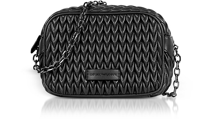 Quilted Eco-Leather Shoulder Bag - Emporio Armani