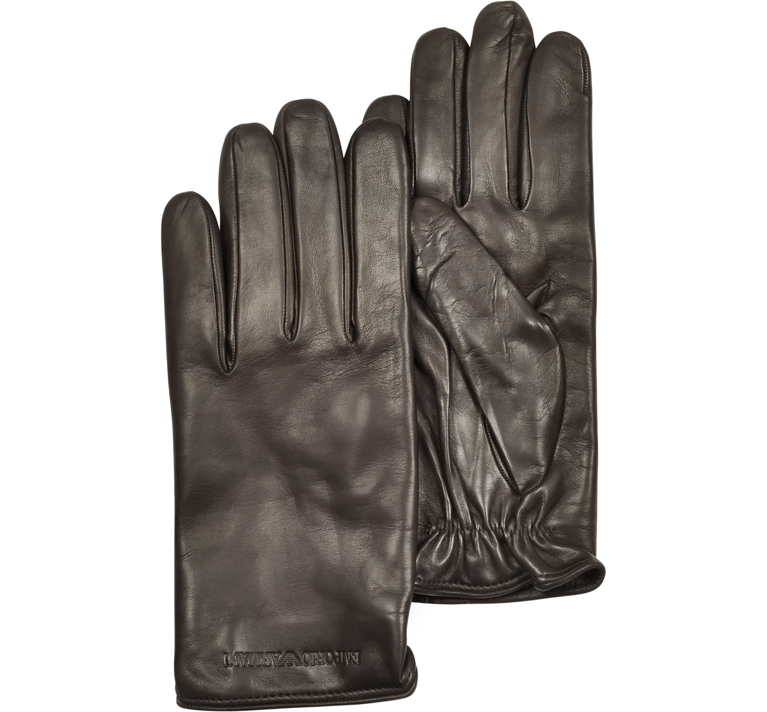 armani leather gloves