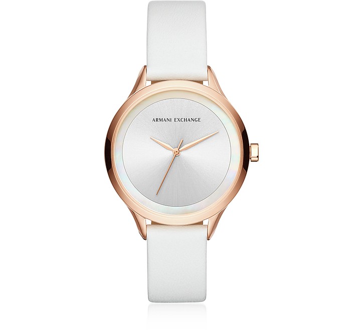 AIX White and Rose Women's Watch - Armani Exchange