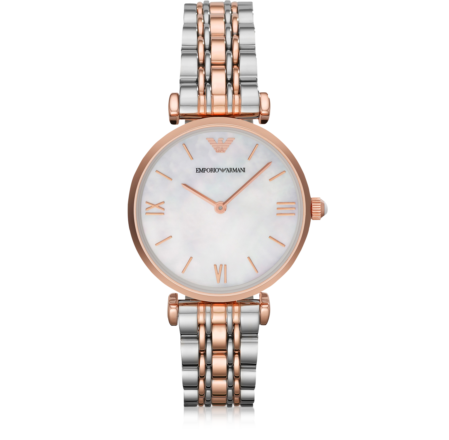 emporio armani mother of pearl watch