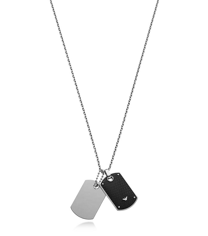 -- Stainless Steel Men's Necklace - Emporio Armani / G|I A}[j