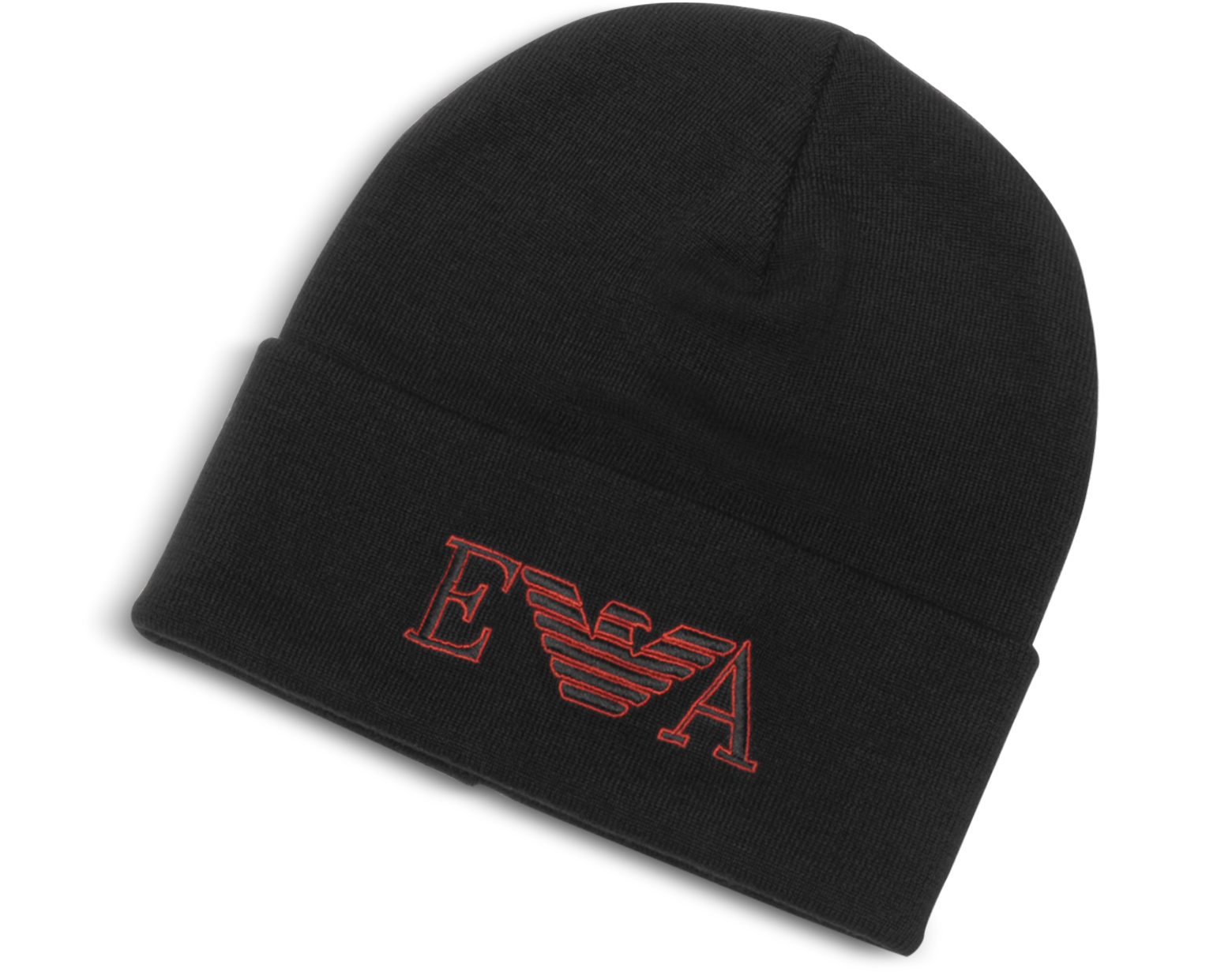 Emporio Armani Black EA Beanie Hat L/XL 