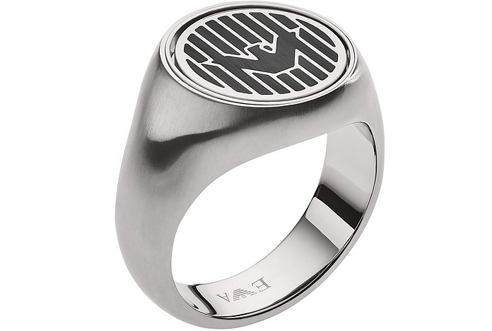Stainless Steel Men's Ring - Emporio Armani / G|I A}[j