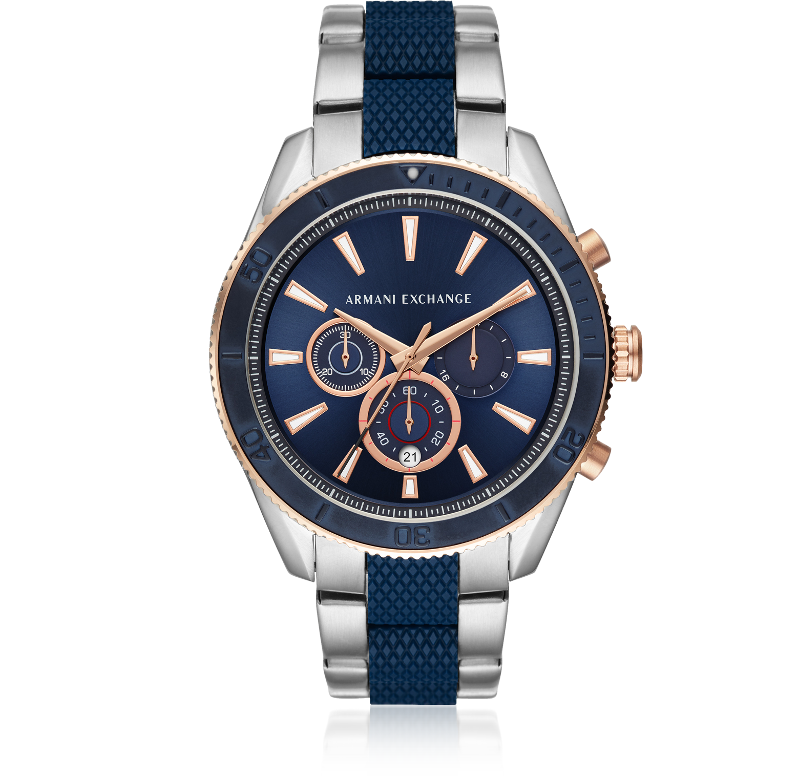 armani exchange blue watch