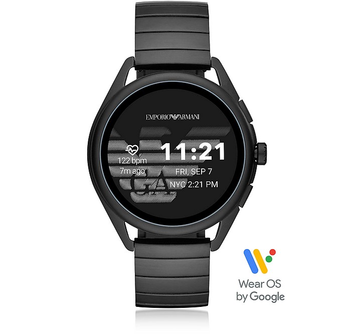 Smartwatch Noire en Aluminium et Acier - Emporio Armani