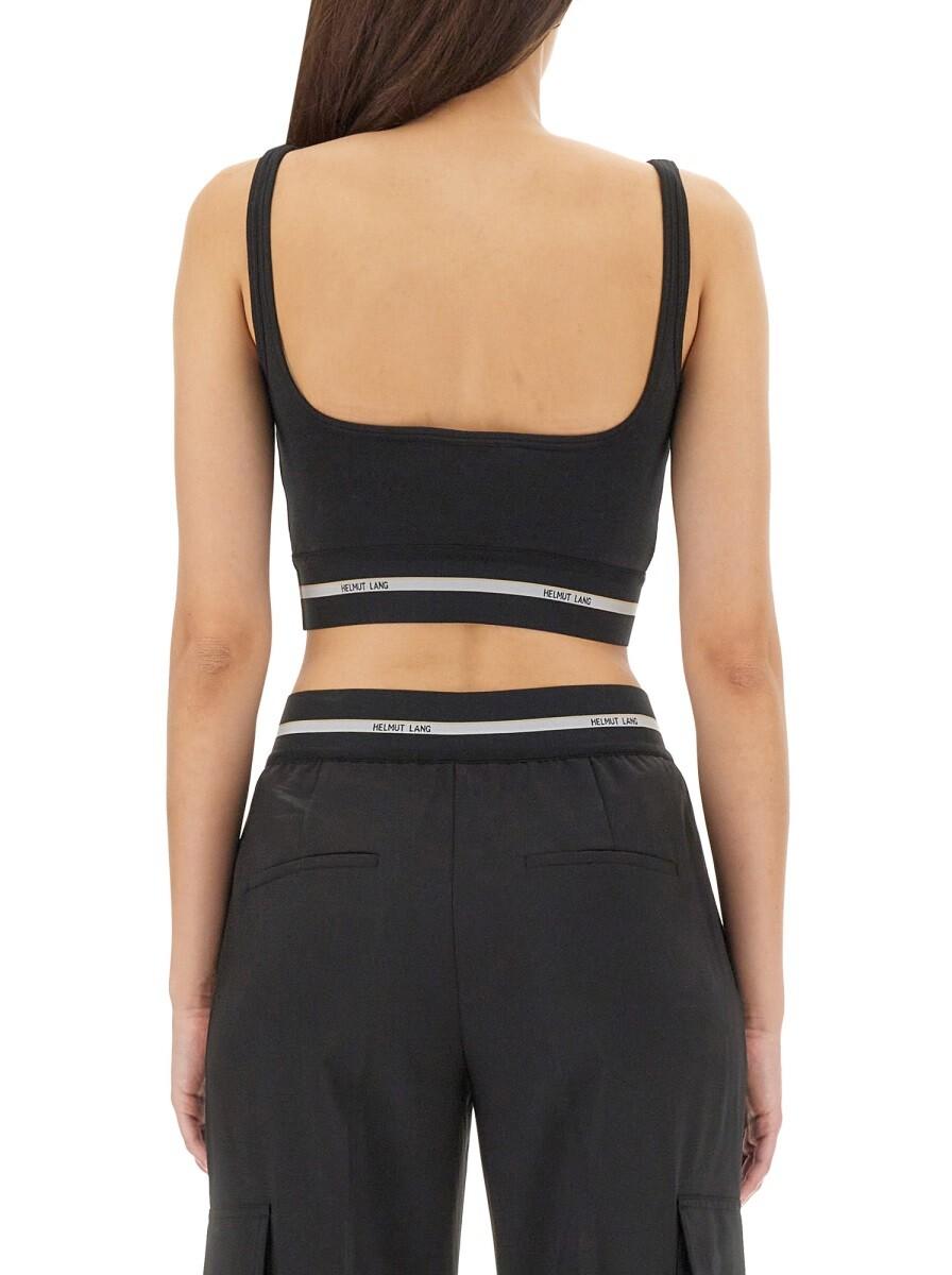 Helmut Lang Crop Top With Logo L at FORZIERI