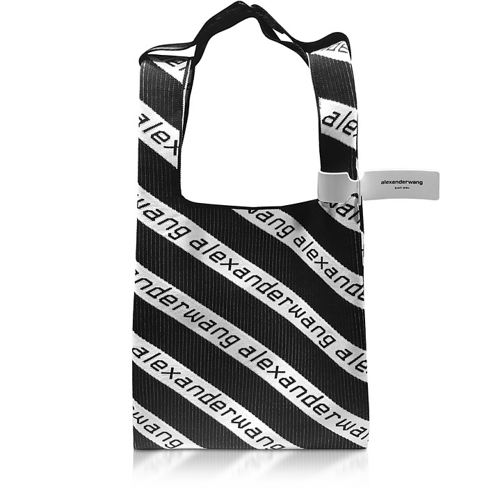 Kint Medium Shopping Bag w/Jacquard Diagonal Logo - Alexander Wang
