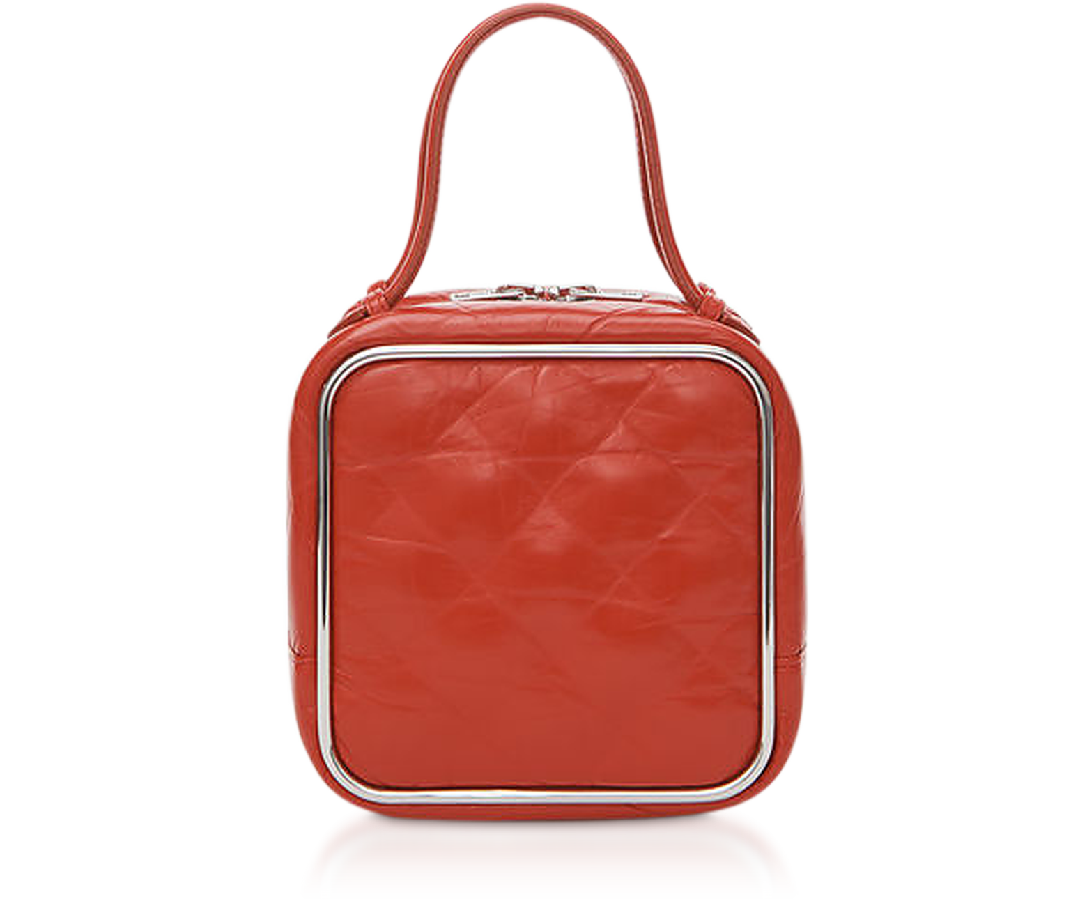 Alexander Wang Red Quilted Leather Halo Handle Satchel Bag at FORZIERI