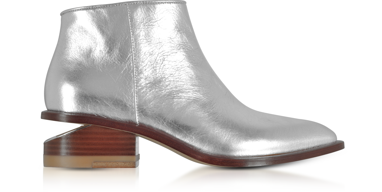alexander wang silver boots