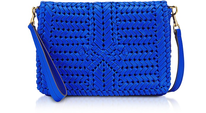 Electric Blue Calf Leather The Neeson Cross Body - Anya Hindmarch